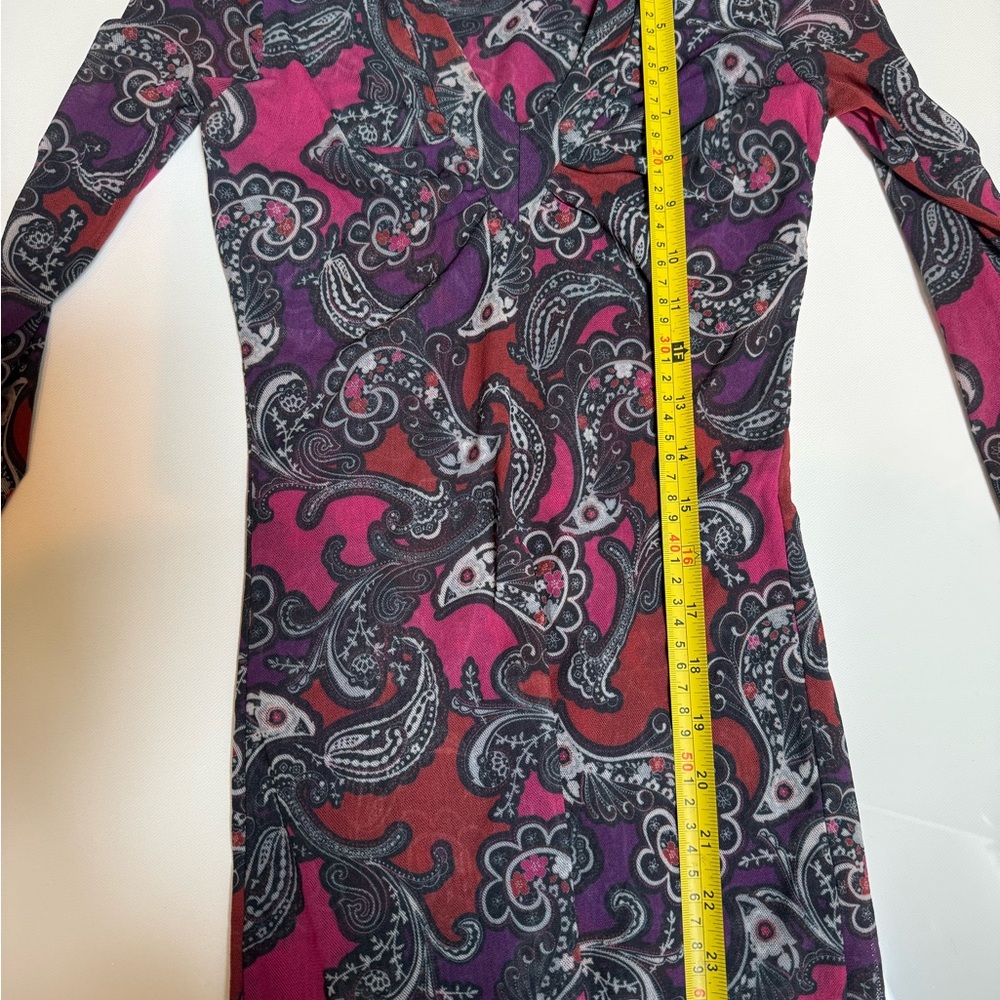 Sweet Pea Paisley Long Sleeve Top - Purple and Pink - Picture 5 of 5